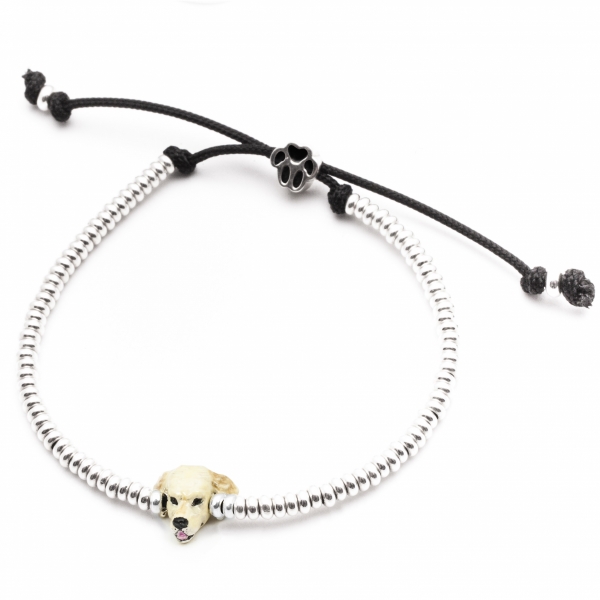 Enamel Golden Retriever Head Bracelet